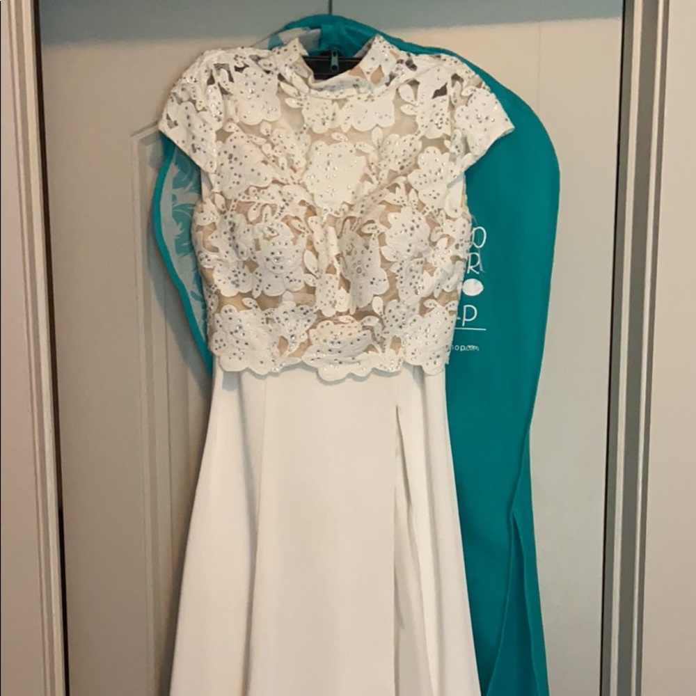 White Lace Formal Dress